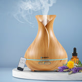 NNEDSZ 400ml 4 in 1 Aroma Diffuser remote control - Light Wood