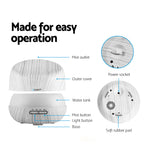 NNEDSZ Aroma Diffuser 400ml White Wood Grain Remote