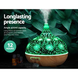 NNEDSZ Aroma Aromatherapy Diffuser 3D LED Night Light Firework Air Humidifier Purifier 400ml Remote Control