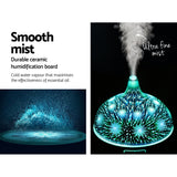 NNEDSZ Aroma Aromatherapy Diffuser 3D LED Night Light Firework Air Humidifier Purifier 400ml Remote Control
