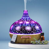 NNEDSZ Aroma Aromatherapy Diffuser 3D LED Night Light Firework Air Humidifier Purifier 400ml Remote Control