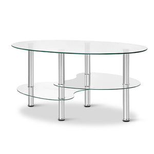 NNEDSZ 3 Tier Coffee Table - Glass