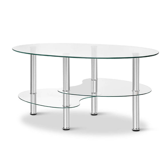 NNEDSZ 3 Tier Coffee Table - Glass