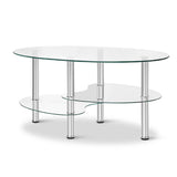 NNEDSZ 3 Tier Coffee Table - Glass
