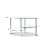 NNEDSZ 3 Tier Coffee Table - Glass