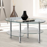 NNEDSZ 3 Tier Coffee Table - Glass