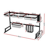 NNEDSZ 85cm Stainless Steel Kitchen Shelf Organizer Dish Drying Rack Over Sink