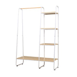 NNEDSZ Closet Storage Rack Clothes Hanger Shelf Garment Rail Stand Wardrobe Organiser White