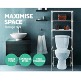 NNEDSZ 3 Tier Bathroom Storage Rack Over Toilet Steel Towel Racking Shelf Organiser
