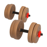 NNEDPE Powertrain 20kg Home Gym Adjustable Dumbbell and Barbell Weights Set - Gold