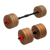 NNEDPE Powertrain Adjustable 32kg Home Gym Dumbbell Barbell Weights Gold