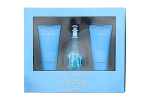 NNEKG Davidoff Cool Water Woman 3 Piece Set EDT 30ml + Body Lotion 50ml + Shower Gel 50ml