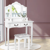 NNEDSZ Dressing Table with Mirror - White