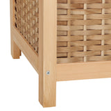NNEDSZ Laundry Hamper Bathroom Storage Cabinet Wooden Organiser Bag Clothes