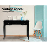 NNEDSZ  Hallway Console Table Hall Side Dressing Entry Display 3 Drawers Black