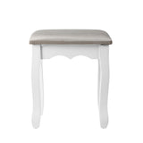 NNEDSZ Dressing Stool Makeup Chair Bedroom Living Room Vanity Velvet Fabric Grey