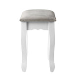 NNEDSZ Dressing Stool Makeup Chair Bedroom Living Room Vanity Velvet Fabric Grey