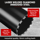 NNEMB 220 x 400mm Diamond Core Drill Bit DBX Series-Industrial 1.1/4-UNC