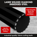 NNEMB 254 x 400mm Diamond Core Drill Bit DBX Series-Industrial 1.1/4-UNC