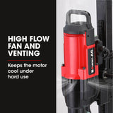 NNEMB 3200W 280mm Concrete Core Drill with Wheeled Stand Rig