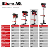 NNEMB 600W 12 Pedestal Bench Drill Press-12 Speeds-16mm Chuck (DP17)