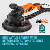 NNEMB 1800W Drywall Sander Plaster Automatic Wall Gyprock Vacuum System