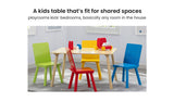 NNEMB Kids Premium Wooden Furniture Play Table and 4 Chair Set