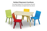 NNEMB Kids Premium Wooden Furniture Play Table and 4 Chair Set