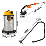 NNEMB Drywall Sander 30L Vacuum Cleaner Dust Free Plasterboard Gyprock Discs