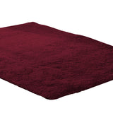 NNEDPE New Designer Shag Shaggy Floor Confetti Rug Burgundy 200x230cm