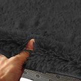 NNEDPE New Designer Shaggy Floor Confetti Rug Black 80x120cm