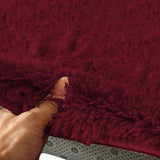 NNEDPE New Designer Shaggy Floor Confetti Rug Burgundy 120x160cm