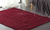 NNEDPE New Designer Shaggy Floor Confetti Rug Burgundy 160x230cm