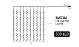 NNEDPE Led Curtain Lights Indoor Outdoor 3x3m (300led)