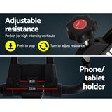 NNEDSZ Exercise Bike Flywheel Fitness Commercial Home Workout Gym Phone Holder Black