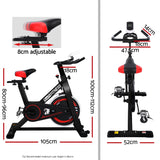 NNEDSZ Spin Exercise Bike Cycling Fitness Commercial Home Workout Gym Black