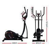 NNEDSZ Elliptical Cross Trainer Exercise Bike Fitness Equipment Home Gym Black