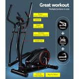NNEDSZ Elliptical Cross Trainer Exercise Bike Fitness Equipment Home Gym Black