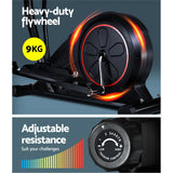 NNEDSZ Elliptical Cross Trainer Exercise Bike Fitness Equipment Home Gym Black