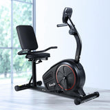 NNEDSZ Magnetic Recumbent Exercise Bike Fitness Trainer Home Gym Equipment Black