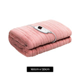 NNEDSZ  Bedding Heated Electric Throw Rug Fleece Sunggle Blanket Washable Pink