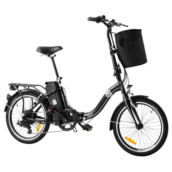 NNEDSZ 20 Folding Electric Bike eBike e-Bike City Foldable Bicycle Black