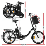 NNEDSZ 20 Folding Electric Bike eBike e-Bike City Foldable Bicycle Black