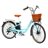 NNEDSZ 26 inch Electric Bike City Bicycle eBike e-Bike Urban Blue