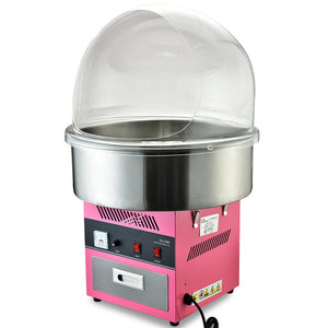 NNEMB 1000W Commercial Fairy Floss Cotton Candy Maker Machine with Transparent Shield