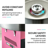 NNEMB 1000W Commercial Fairy Floss Cotton Candy Maker Machine with Transparent Shield
