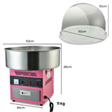 NNEMB 1000W Commercial Fairy Floss Cotton Candy Maker Machine with Transparent Shield