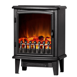 NNEDSZ Electric Fireplace Wood Heater Portable Fire Log Flame Effect Winter Warm 1800W