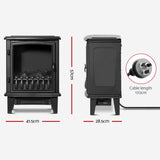NNEDSZ Electric Fireplace Wood Heater Portable Fire Log Flame Effect Winter Warm 1800W