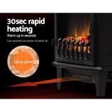NNEDSZ Electric Fireplace Wood Heater Portable Fire Log Flame Effect Winter Warm 1800W